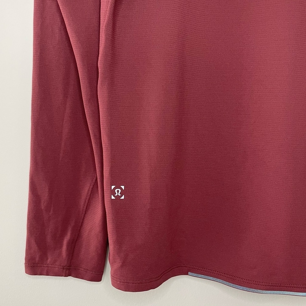SOLD LULULEMON Men's Long Sleeve Shirt Athletic Red XL XXL - Picture 3 of 5